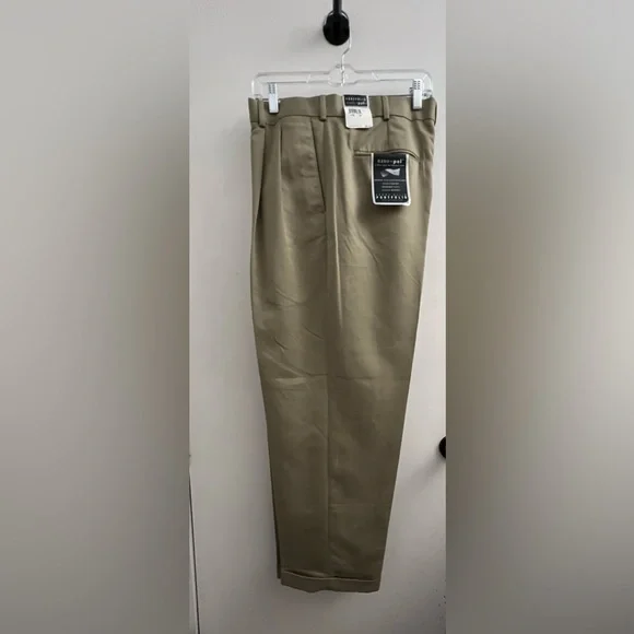 Perry Ellis Portfolio Pants. Pleated, Khaki, 36x30 New with tags comfort waist - Picture 1 of 12